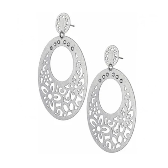 Brighton NEW silver posh  garden post drop earrings - Picture 1 of 13